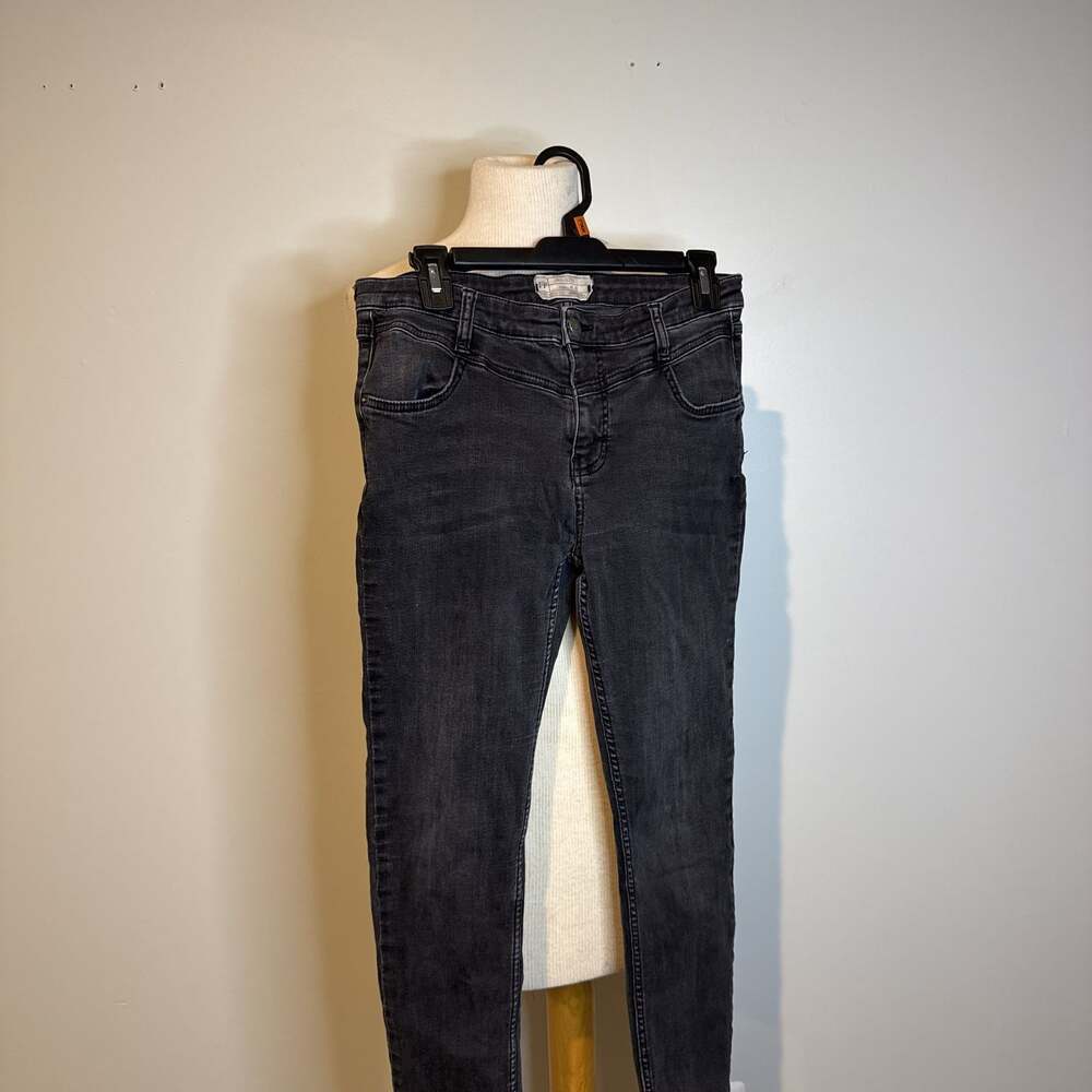 Free‎ People Washed Black Skinny Jeans Size 29